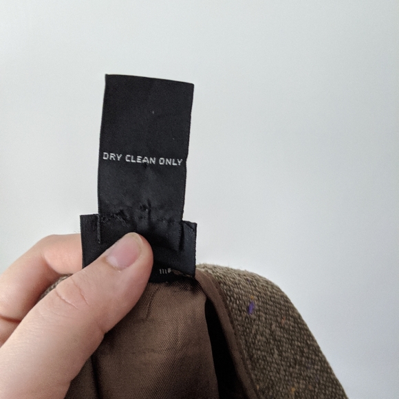 Vintage Wool Blend Brown Tweed A Line Skirt - Picture 8 of 8